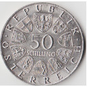 AUSTRIA 50 Schilling 1968 Anniversario della Repubblica Fdc